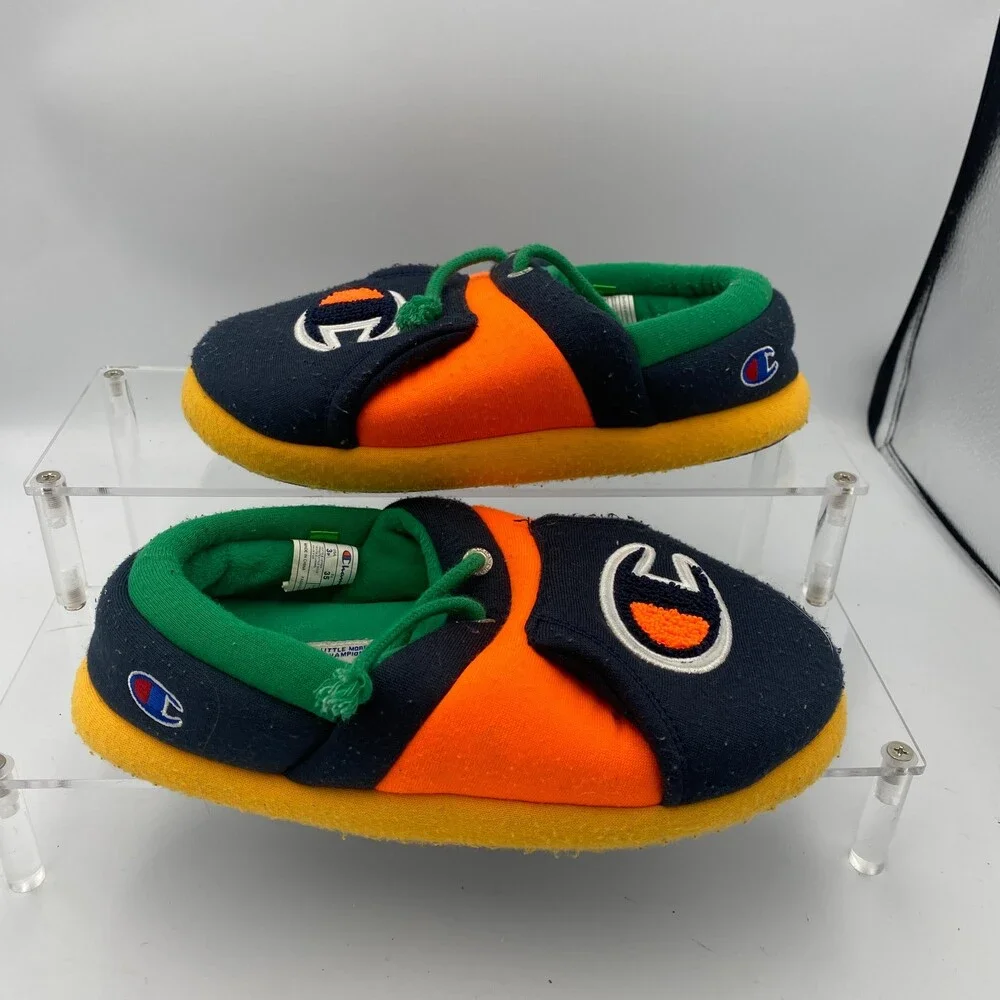 Champion Unisex Kids US 3P University Slippers Multicolor Faux Fur Slip On Shoes